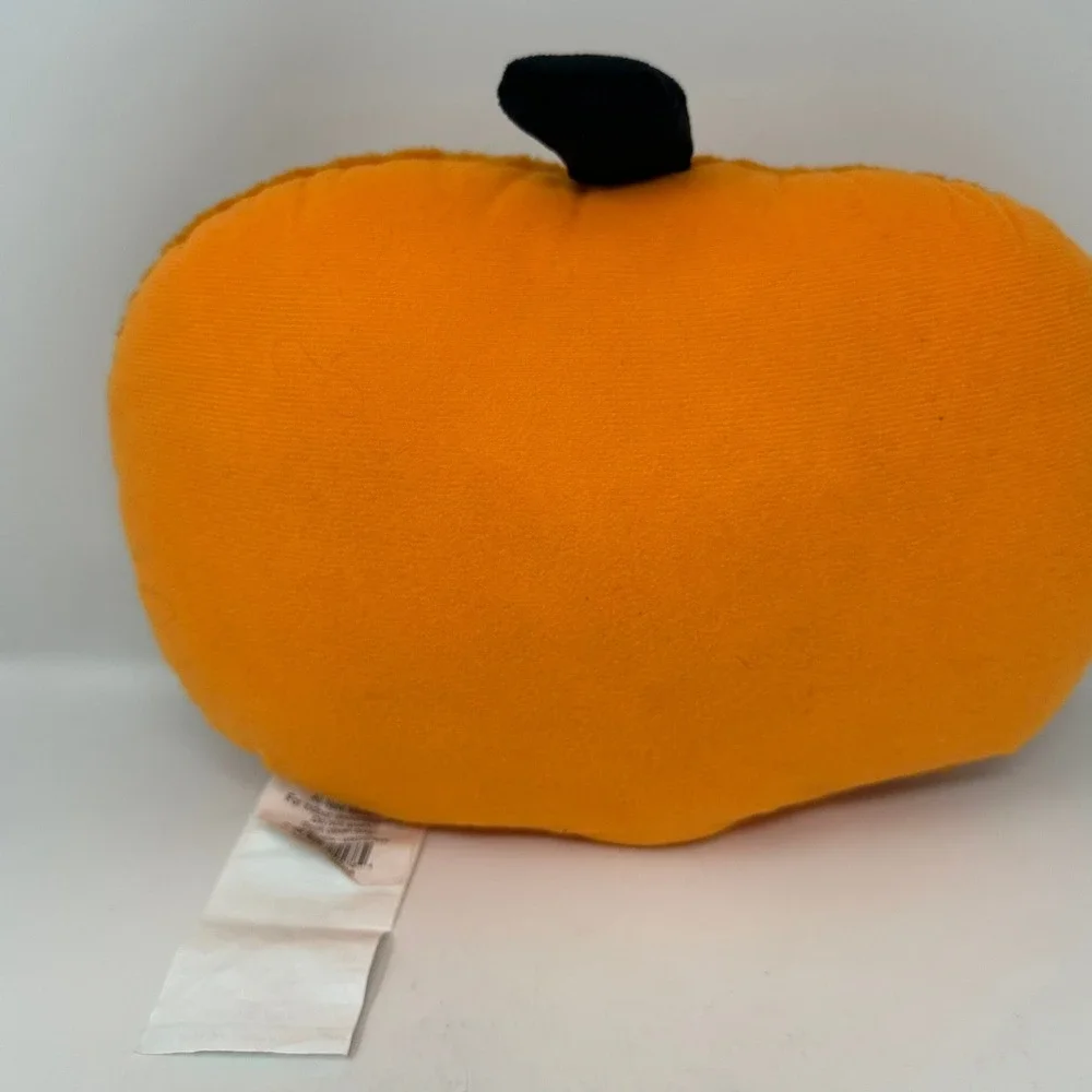Way to Celebrate Pillow Orange Pumpkin Halloween Shaped Sherpa Plush